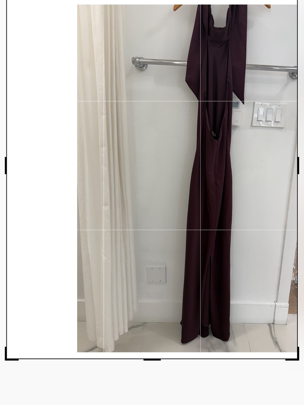 Alice + Olivia Deep Plum Halter Neck Maxi Dress